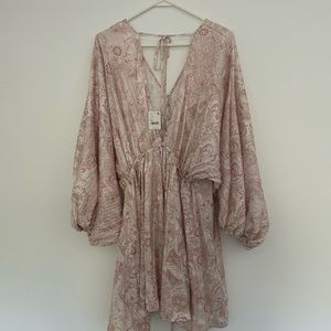 Free People ivory and blush dress